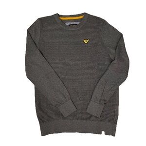 PME Legend Crewneck Sweater Classic Gray Knit Emblem Size Medium Cotton